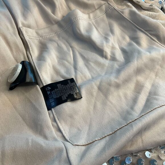 Sanctuary Womens Sequin One-Button Long Sleeves Blazer Champagne Size medium - Picture 7 of 11